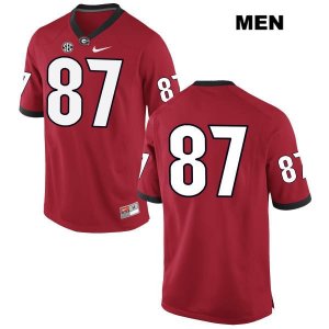 Men's Georgia Bulldogs NCAA #87 John FitzPatrick Nike Stitched Red Authentic No Name College Football Jersey UHB0454MT